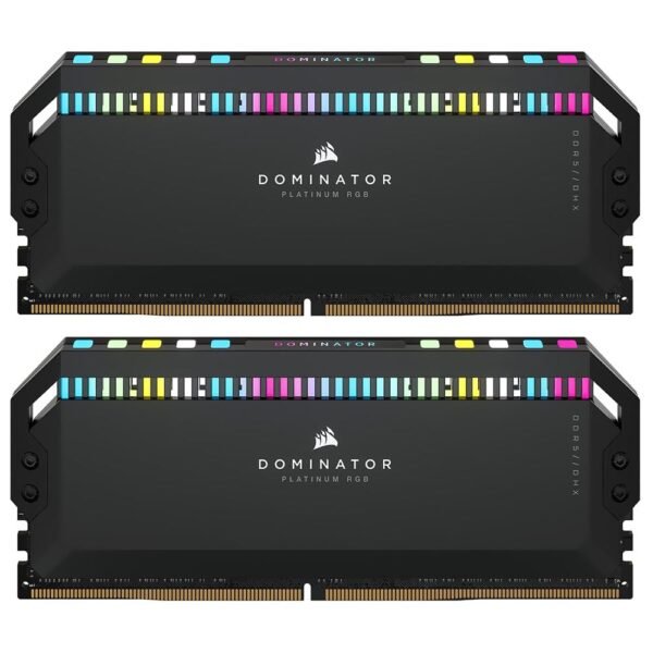 Memoria RAM CORSAIR Dominator Platinum DDR5 32GB (2X16) 5200MHZ RGB Negro (CMT32GX5M2B5200C40)