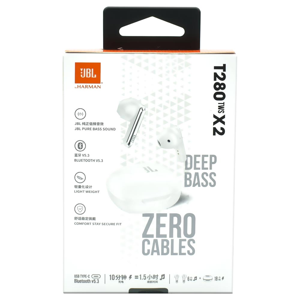 Auricular JBL T280TWS X2 Bluetooth - Blanco