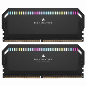 Memoria RAM Corsair Dominator Platinum RGB DDR5 32GB (2x16GB) 6000MHz Negro (CMT32GX5M2B6000C30)
