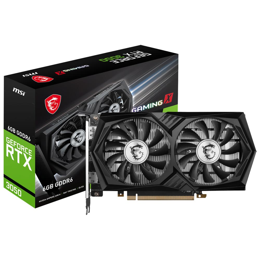 Tarjeta de Video MSI Gaming X 6GB GeForce RTX3050 GDDR6 - 912-V812-024