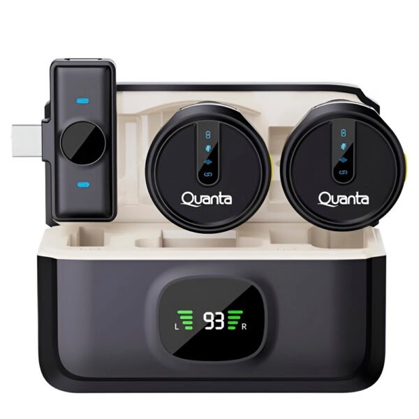 Micrófono QUANTA QTMDM30 Inalámbrico USB-C-Negro