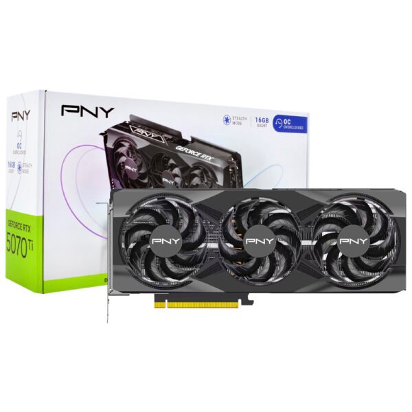 Tarjeta Gráfica PNY Stealth Mode OC 16 GB GeForce RTX 5070TI GDDR7-VCG5070T16TFXPB1-O