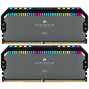 Memoria RAM Corsair Dominator Platinum RGB DDR5 32GB (2x16GB) 5200MHz Negro (CMT32GX5M2B5200Z40)
