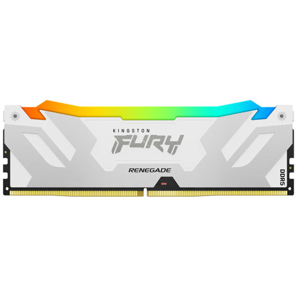 Memoria RAM KINGSTON FURY Renegade DDR5 16GB 7600MHZ Rgb Blanco / Plata (KF576C38RWA-16)