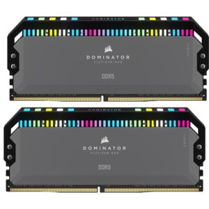 Memoria RAM Corsair Dominator Platinum RGB DDR5 32GB (2x16GB) 5600MHz Gris (CMT32GX5M2B5600Z36)