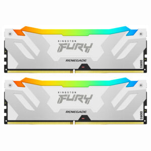 MEM DDR5 16GB 6800MHZ KINGSTON FURY RENEGADE RGB BRANCO/PRATA KF568C36RWA-16