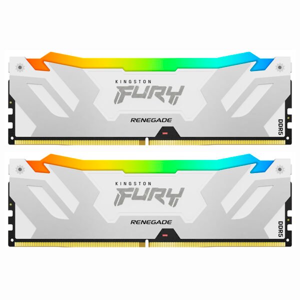 Memoria RAM KINGSTON FURY Renegade DDR5 16GB 6800MHZ Rgb Blanco / Plata (KF568C36RWA-16)