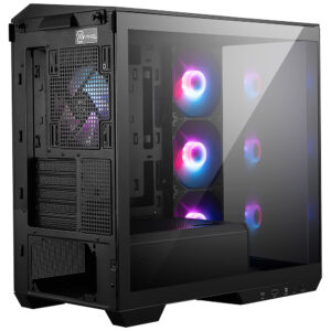 Gabinete Gamer MSI Mag Pano 100R PZ ATX Tower 4 Cooler ARGB Negro