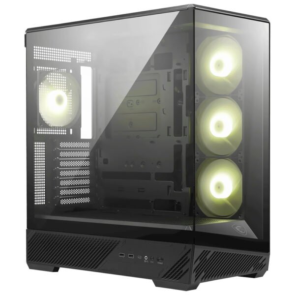 Gabinete Gamer MSI Mag Pano 130R Pz Mid Tower 4 Cooler ARGB Negro