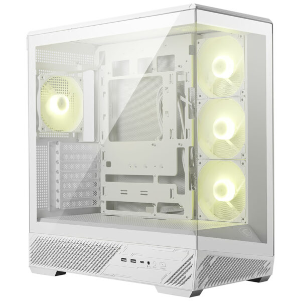 Gabinete Gamer MSI Mag Pano 130R Pz Mid Tower 4 Cooler ARGB Blanco