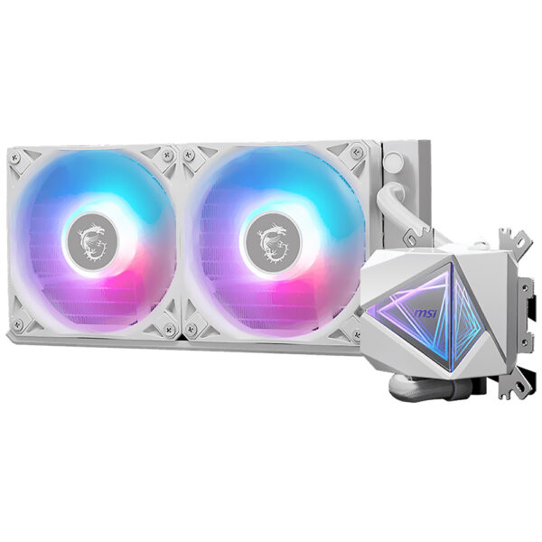 Refrigeración Líquida MSI Mag Coreliquid I240 Intel 1150-1200-1700 Amd AM4-AM5 ARGB 240mm Blanco