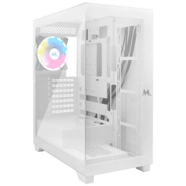 Gabinete Gamer MTEK MCG-DH80-W Mid Tower 1 Cooler RGB Blanco