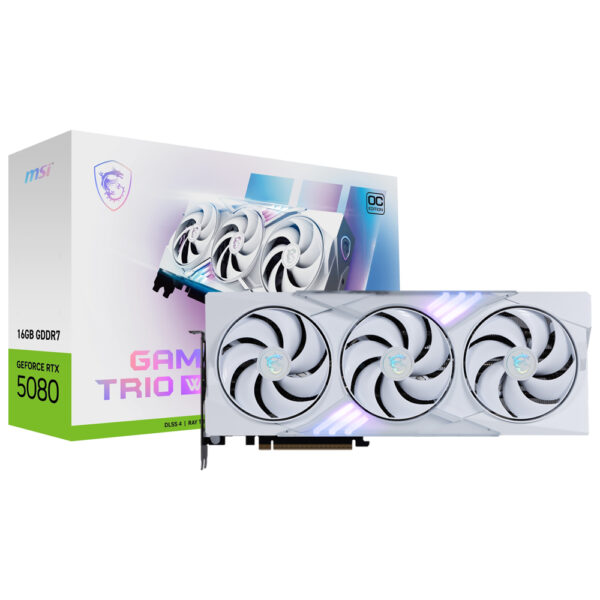 Tarjeta Gráfica MSI Gaming Trio OC White 16 GB GeForce RTX 5080 GDDR7-912-V531-045