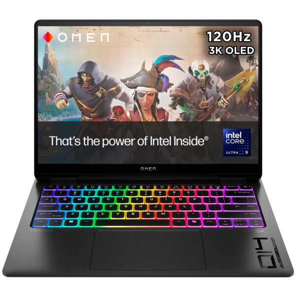 Notebook Gamer HP OMEN Transcend 14-FB1023DX Intel Core Ultra 9 285H Pantalla OLED UWVA 3K 14.0" 32GB de RAM 1TB SSD Win11Home GeForce RTX5070 8GB