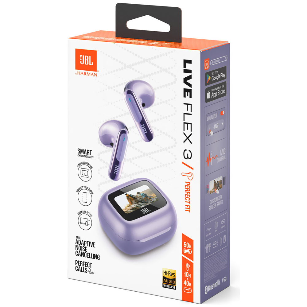 Auricular JBL Live Flex 3 Perfect Fit TWS Bluetooth - Morado