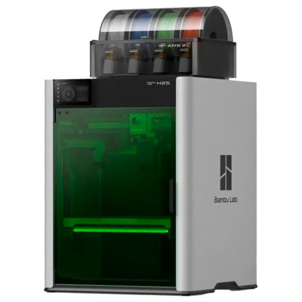 Impresora 3D Bambu Lab H2S Eu PF003 - S+SA007 Combo Ams 2 Pro Multi Color 220V - Gris