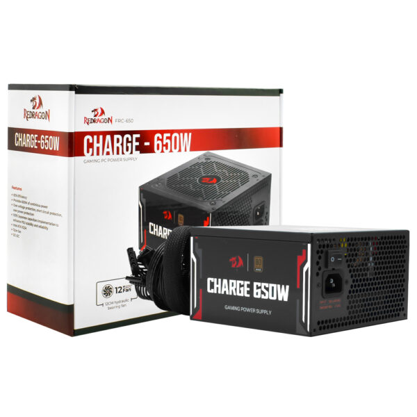 Fuente de Alimentación Redragon Charge FRC 650 650W ATX No Modular 80 Plus Bronze (Atx V2.54)