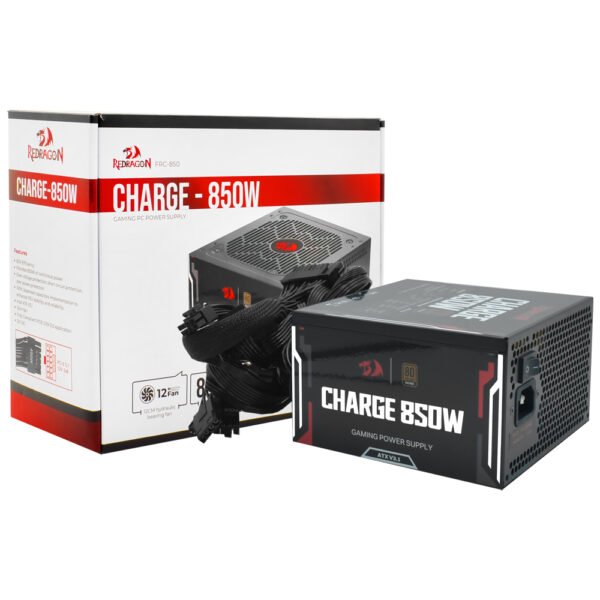 Fuente de Alimentación Redragon Charge FRC 850 850W ATX No Modular 80 Plus Bronze (ATX V3.1)