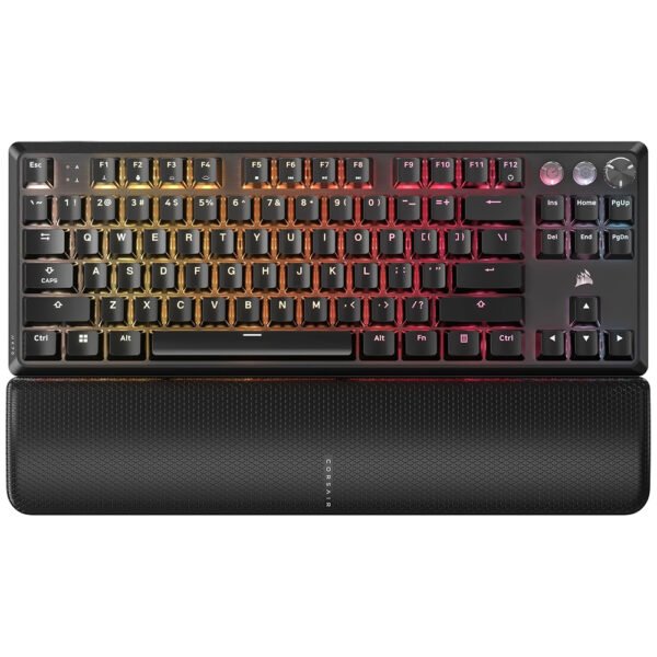 Teclado Gamer Magnético CORSAIR K70 Tkl USB RGB Mgx Blue Inglés-Negro (CH-911911G-NA)