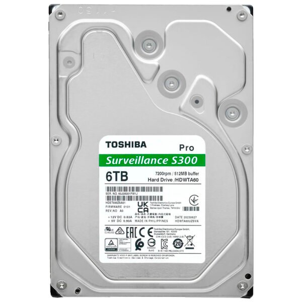 HDD Toshiba 6 TB S300 Pro Surveillance 3.5" SATA 3 7200RPM - HDWTA60UZSVA