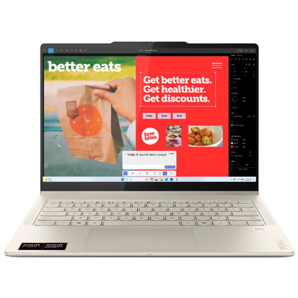 Notebook Lenovo Yoga 7 2-in-1 14AKP10 AMD Ryzen AI 5 340 Pantalla Touch WUXGA 14.0" 16GB de RAM 512GB SSD Win11Home(83JR0002US)