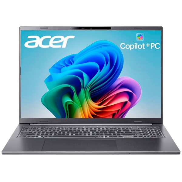 Notebook Acer Aspire 16 A16-11MT-X8A9 Snapdragon X X1-26100 8C Pantalla WUXGA 16" 16GB RAM 512GB SSD Windows 11 Home - Steel Gris (Inglés)