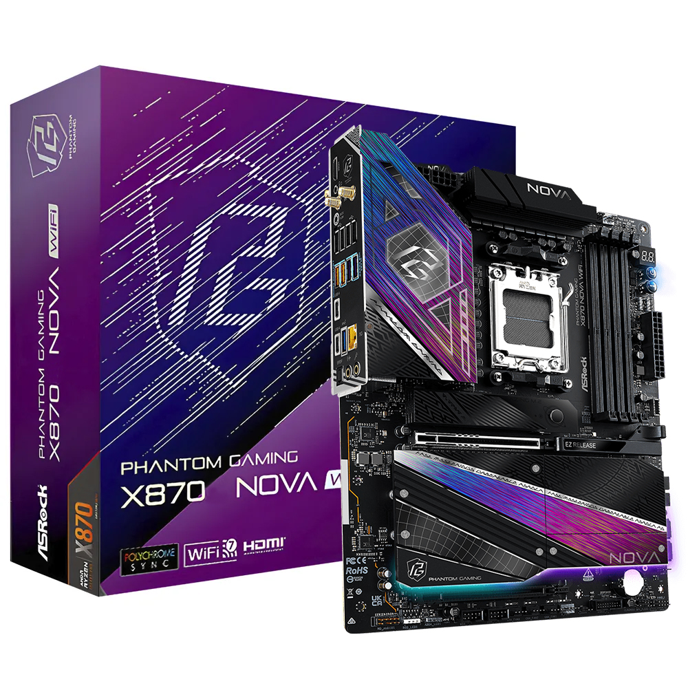 Placa Madre ASRock X870 Nova Wi-Fi Socket AM5 DDR5