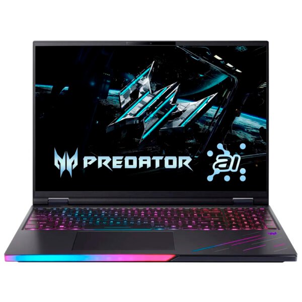 Notebook Gamer Acer Predator Helios 16 AI PH16-73-97S5 Intel Core Ultra 9 275HX Pantalla OLED 16" 32GB RAM 2Tb SSD Windows 11 Home GeForce RTX5090 24GB - Abyssal Negro (Inglés)
