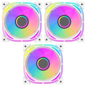 Refrigerador Para Gabinete Darkflash Infinity 24 Pro 12X12 Argb Blanco - Kit Con 3