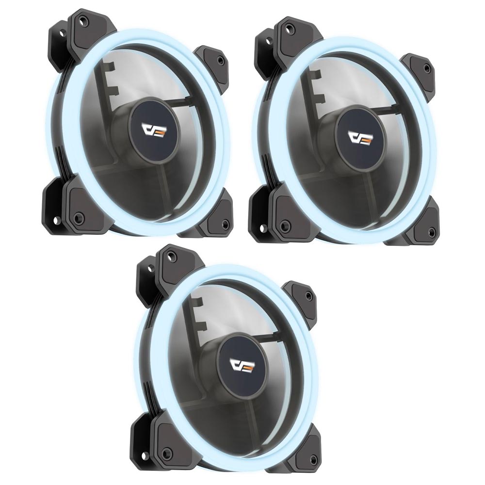 Cooler para Gabinete DARKFLASH DR12 PWM Aura Spectrum 12x12 ARGB Kit con 3