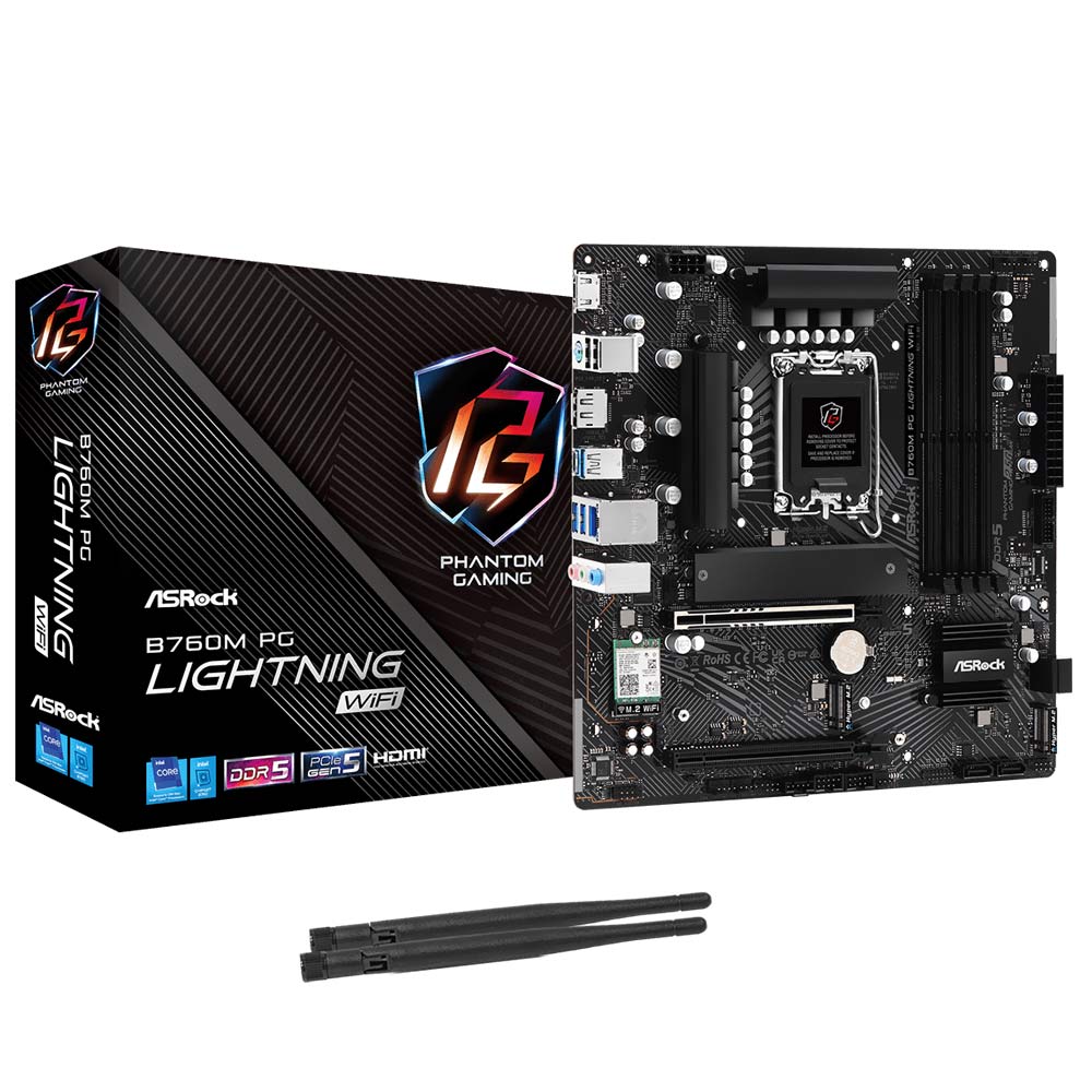 Placa Madre ASRock B760M PG Lightning Wi-Fi Socket LGA 1700 DDR5