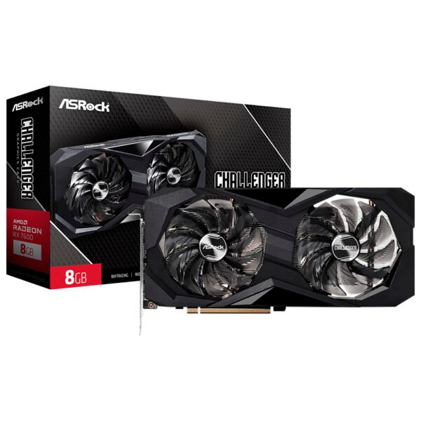 Tarjeta Gráfica ASROCK Challenger OC 8 GB Radeon RX 7600 GDDR6-90-GA41ZZ-00UANF