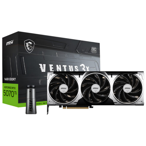 Tarjeta Gráfica MSI Ventus 3X OC 16 GB GeForce RTX 5070TI GDDR7X-912-V531-092