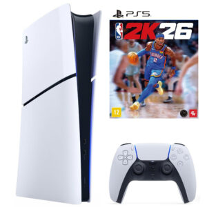 Consola Sony PlayStation 5 Slim CFI-2015 B01X 1TB Digital Edition Bivolt Blanco + Juego NBA 2K26 (Americano)