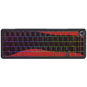 Teclado Gamer Magnético Attack Shark X65PRO He 8K Wireless RGB Inglés Negro Rojo