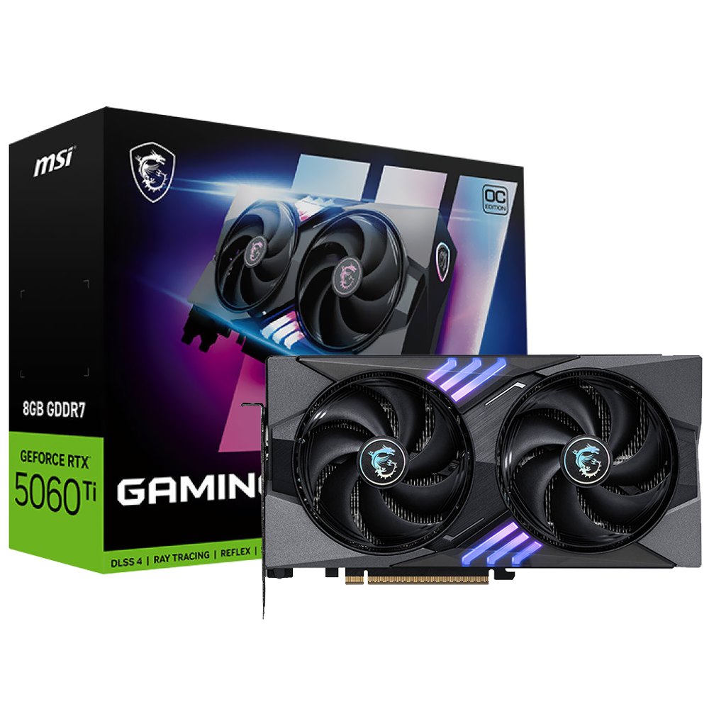 VGA 8GB MSI RTX5060TI GAMING OC 2647MHZ 128BIT GDDR7/DP/HDMI 912-V536-026