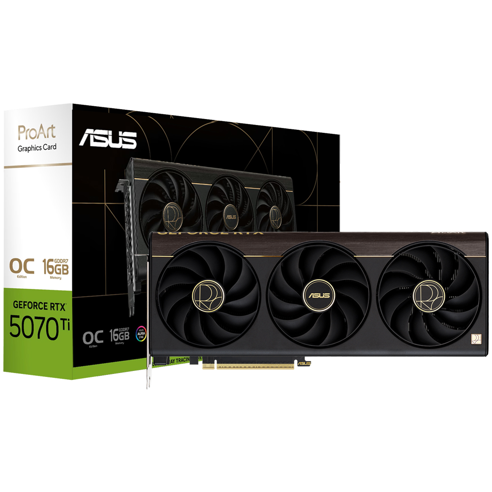VGA 16GB ASUS RTX5070TI PROART OC 2610MHZ 256BIT GDDR7/HDMI/DP/TYPE-C PROART-RTX5070TI-O16G