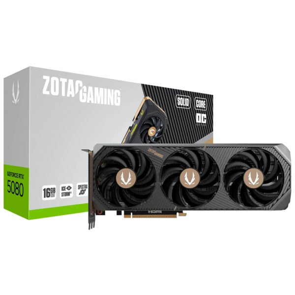 Tarjeta Gráfica ZOTAC Gaming Solid Core OC 16 GB GeForce RTX 5080 GDDR7-ZT-B50800J2-10P
