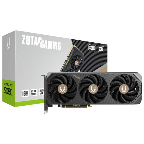 Tarjeta Gráfica ZOTAC Gaming Solid Core 16 GB GeForce RTX 5080 GDDR7 - Zt - B50800D2 - 10P