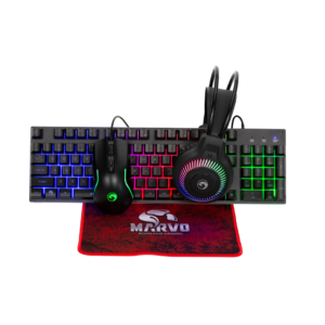 Kit Teclado + Mouse + Mousepad + Auricular MARVO CM416 LOOT 40 SP