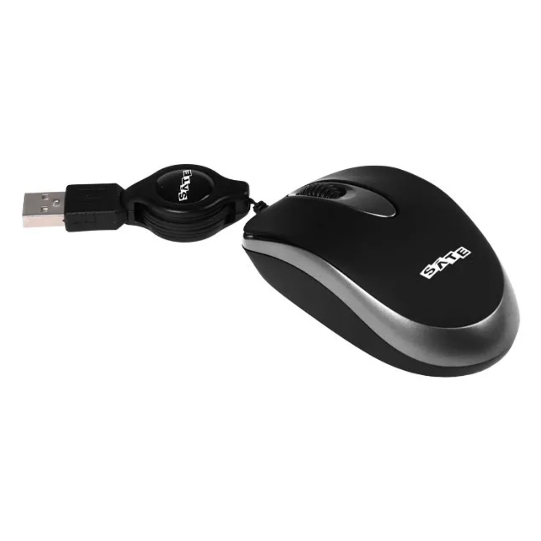 Mouse Satellite A-80 USB / Retráctil - Negro