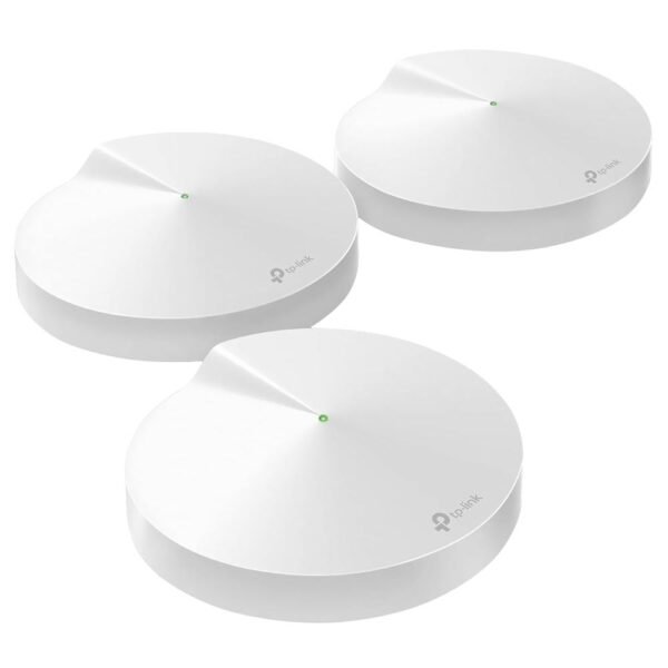 Router TP-LINK Deco M5 Whole Home Mesh WI-FI AC1300 Doble Banda 2.4GHZ 5GHZ-BLANCO (KIT CON 3)