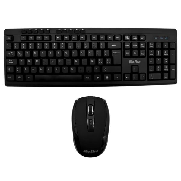 Teclado+mouse Kolke Kek-195 Wireless Español-Negro