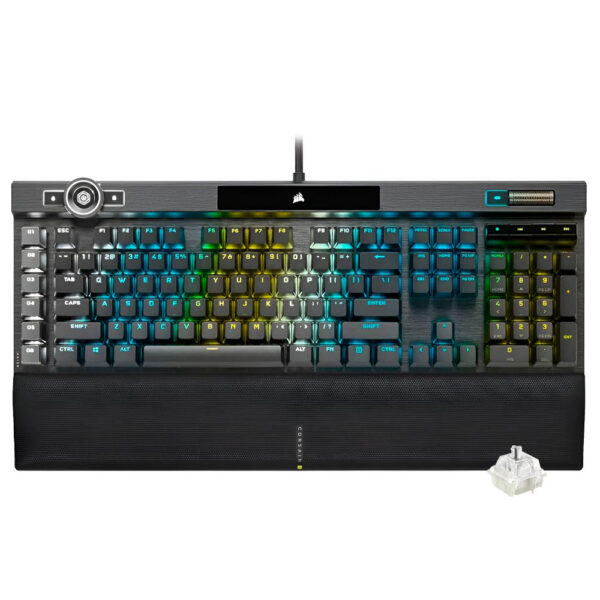Teclado Gamer Mecánico CORSAIR K100 USB RGB Inglés-Negro (CH-912A014-NA)
