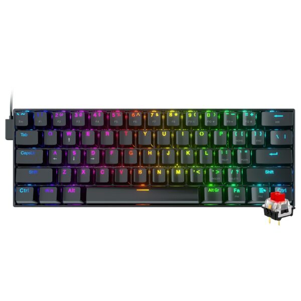 Teclado Gamer Mecánico REDRAGON K630RGB Dragonborn USB RGB Inglés-Negro