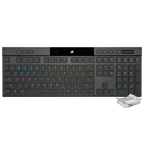 Teclado Gamer Mecánico CORSAIR K100 Air Wireless RGB Cherry Mx Inglés-Negro (CH-913A01U-NA)