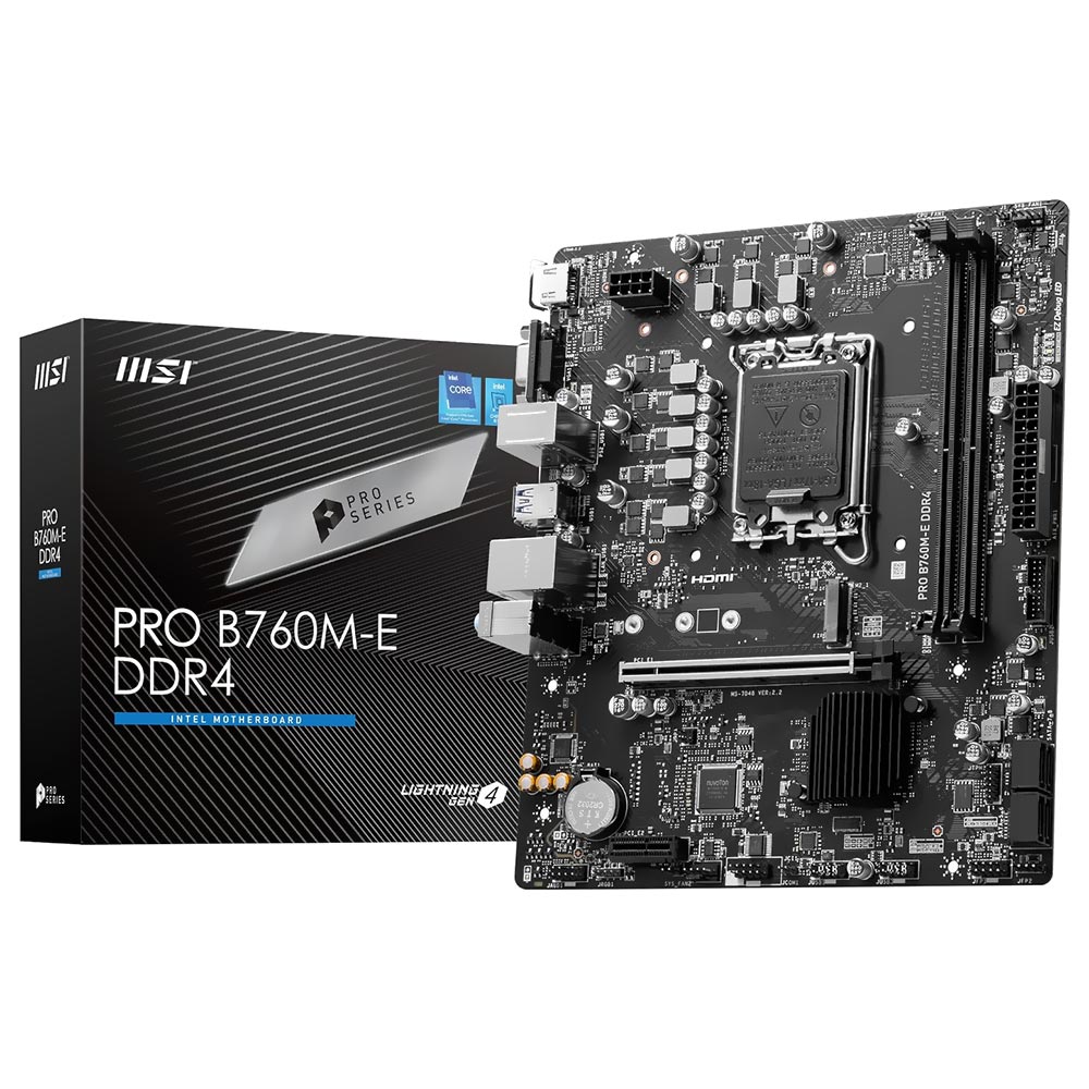 Placa Madre MSI Pro B760M-E DDR4 Socket Lga 1700 DDR4