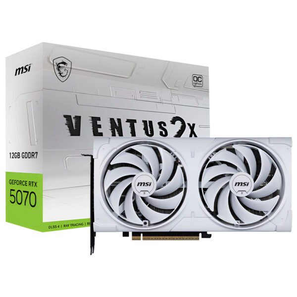 Tarjeta Gráfica MSI Ventus 2X OC White 12 GB GeForce RTX 5070 GDDR7-912-V532-010