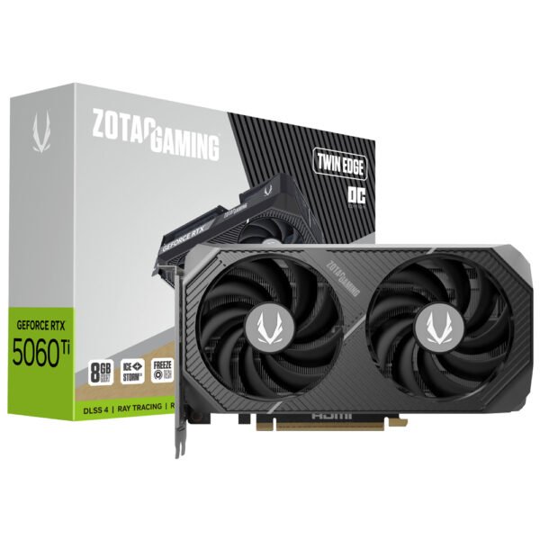 Tarjeta Gráfica ZOTAC Twin Edge OC 8 GB GeForce RTX 5060TI GDDR7-ZT-B50610H-10A
