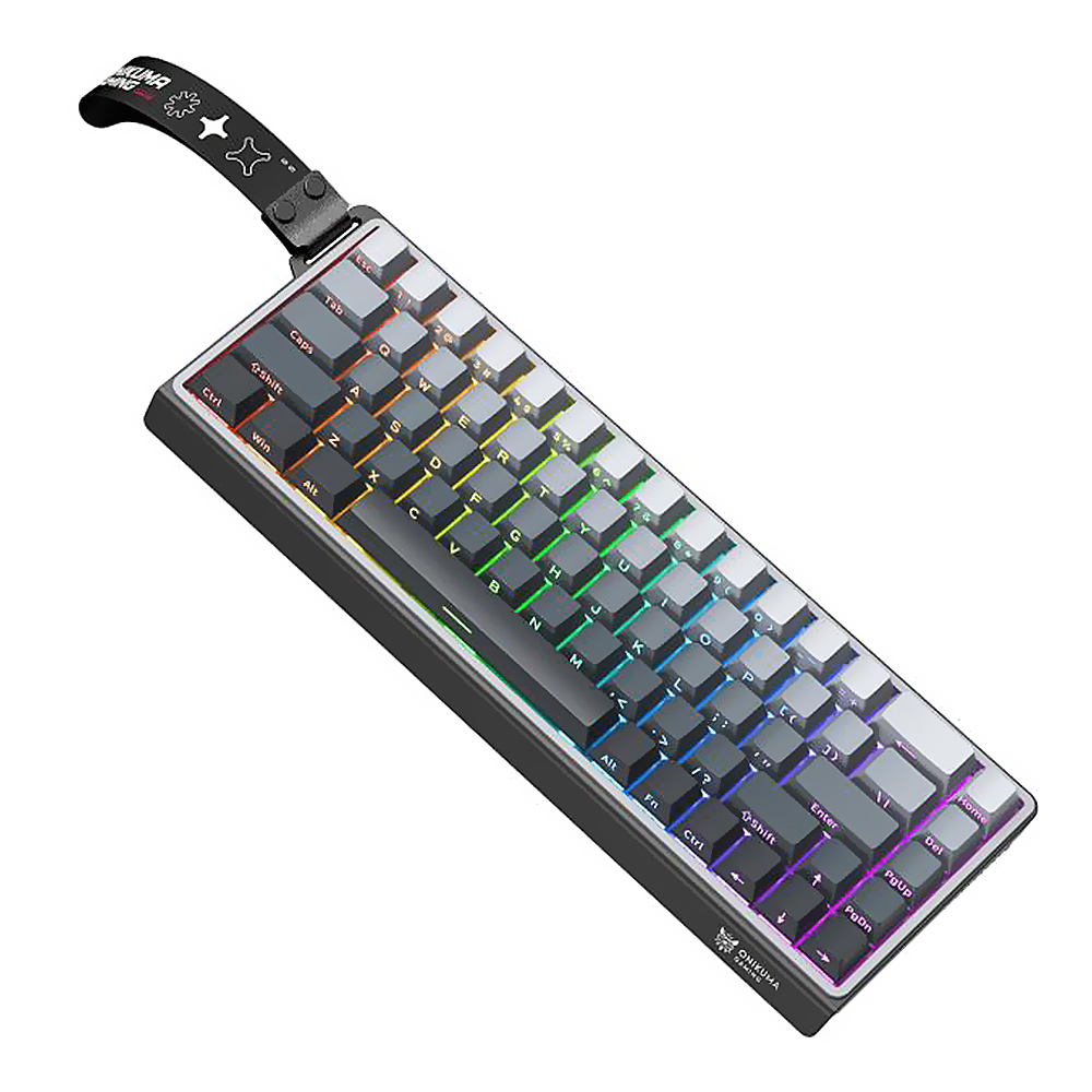 Teclado Gamer USB ONIKUMA G69 Magnetic RGB Ingles Gris